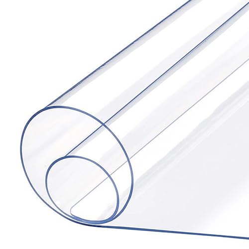 Transparente PVC-Schreibtischunterlage, 1,5 mm/2,0 mm dick, schmutz- und verschleißfeste Kunststoff-Tischdecke, 70 x 100 cm, perfekt als Schutz für Zuhause und Büro von Generisch