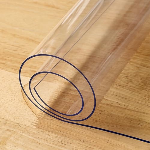 Transparente PVC-Tischabdeckung, 1,3 mm dick, wasserdicht, rechteckig, Tischdecke für Nachttisch und Schreibtisch, 127 x 152 cm von Generisch