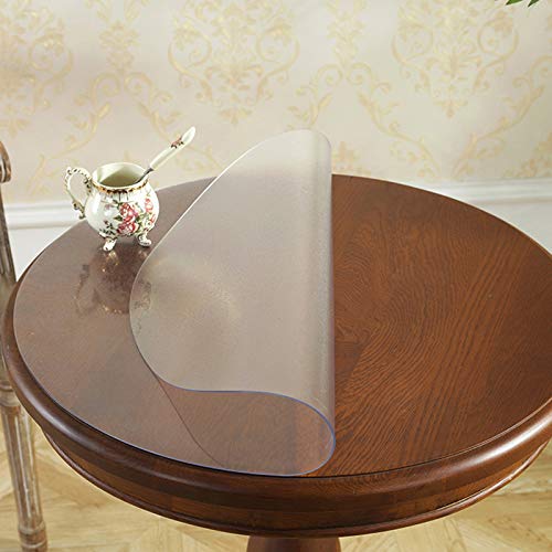 Transparente PVC-Tischabdeckung, leicht zu reinigen, Schutz für Holzmöbel, mattierte Kunststoff-Tischunterlage Transparente PVC-Tischabdeckung, leicht zu reinigen, Schutz für Holzmöbel, mattierte Kunststoff-Tischunterlage von Generisch