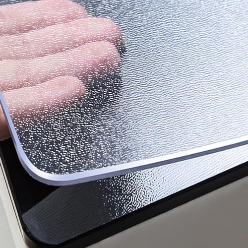Transparente PVC-Tischdecke, 5 mm, mattiert, Tischschutz, wasserdicht, kratzfest, hitzebeständig, fettdicht, Tischabdeckung für Esszimmer, Küche und Veranstaltungen von Generisch
