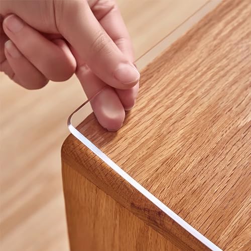 Transparente PVC-Tischdecke, Tischschutz, Tischschutz, Esstische, 3 mm dick, hitzebeständig, abwischbar, wasserdicht, Schreibtischunterlage, Teppichbodenschutz, Bürostuhlmatte, 80 x 140 cm Transparente PVC-Tischdecke, Tischschutz, Tischschutz, Esstische, 3 mm dick, hitzebeständig, abwischbar, wasserdicht, Schreibtischunterlage, Teppichbodenschutz, Bürostuhlmatte, 80 x 140 cm von Generisch