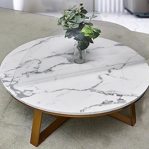 Transparente PVC-Tischdecke, rund, 1 mm dicker, wasserdichter Kunststoffschutz, antimykotisch, passend für runde Tische mit 137,2 cm Durchmesser, langlebig und leicht zu reinigen, perfekt für Zuhause Transparente PVC-Tischdecke, rund, 1 mm dicker, wasserdichter Kunststoffschutz, antimykotisch, passend für runde Tische mit 137,2 cm Durchmesser, langlebig und leicht zu reinigen, perfekt für Zuhause von Generisch