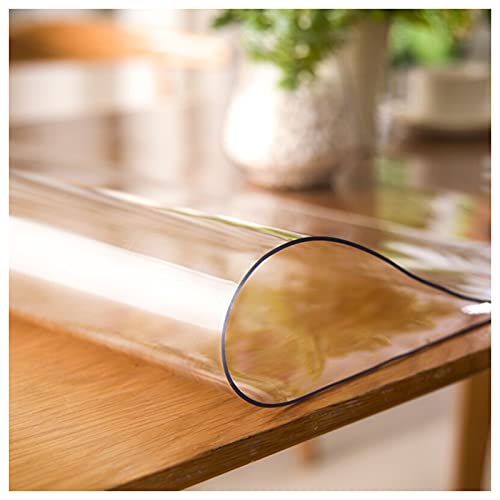 Transparente PVC-Tischdecke, transparenter Tischschutz, wasserdicht, Schreibtisch-Tischunterlage, weiches Glas, Esstischmatte, Tischdecke für Esszimmertisch, Schreibtisch, rechteckig, 1 mm dick, 30 x Transparente PVC-Tischdecke, transparenter Tischschutz, wasserdicht, Schreibtisch-Tischunterlage, weiches Glas, Esstischmatte, Tischdecke für Esszimmertisch, Schreibtisch, rechteckig, 1 mm dick, 30 x von Generisch
