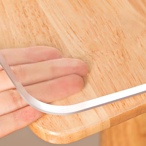 Transparente PVC-Tischdecke, wasserdicht, Schreibtischunterlage für Zuhause, Küche, Tisch, mattierte Bodenmatte (90 x 210 cm, 1,5 mm dick) von Generisch