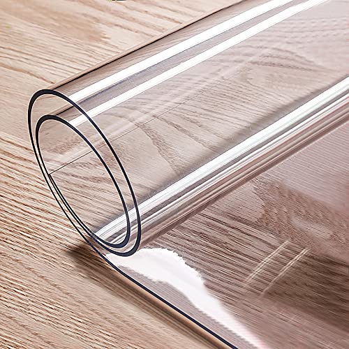 Transparente PVC-Tischdecke, wasserdicht und hitzebeständig, transparenter Tischschutz für Picknicks, Partys, Schreibtische, weiche Glasabdeckung für einfache Reinigung und dauerhafte Nutzung Transparente PVC-Tischdecke, wasserdicht und hitzebeständig, transparenter Tischschutz für Picknicks, Partys, Schreibtische, weiche Glasabdeckung für einfache Reinigung und dauerhafte Nutzung von Generisch