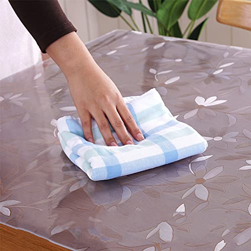 Transparente PVC-Tischdecke, wasserdichter Tischschutz, hitzebeständige Tischabdeckung, 3 mm dick, 90 x 160 cm, ideal für Hotel, Küche, Party, langlebige Tischmatte, transparente Oberfläche Transparente PVC-Tischdecke, wasserdichter Tischschutz, hitzebeständige Tischabdeckung, 3 mm dick, 90 x 160 cm, ideal für Hotel, Küche, Party, langlebige Tischmatte, transparente Oberfläche von Generisch