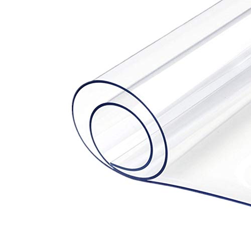 Transparente PVC-Tischdecke, wasserfest, leicht zu reinigen, schützender Bodenbelag, Platzset, mehrere Größen erhältlich (2,0 mm dick, 70 x 120 cm) von Generisch