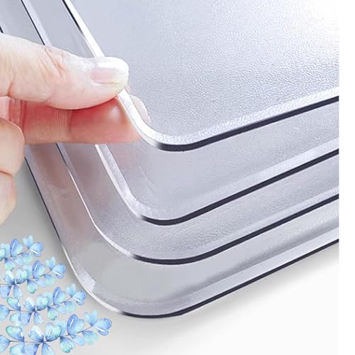 Transparente PVC-Tischdecke – ultradünne 1 mm schützende Schreibtischunterlage für große Tische, kratzfeste Oberfläche Transparente PVC-Tischdecke – ultradünne 1 mm schützende Schreibtischunterlage für große Tische, kratzfeste Oberfläche von Generisch
