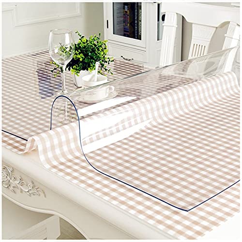 Transparente PVC-Tischdecke – wasserdicht abwischbare Abdeckung für Hitzeschutz – langlebige transparente Pads für Zuhause und Schreibtisch Transparente PVC-Tischdecke – wasserdicht abwischbare Abdeckung für Hitzeschutz – langlebige transparente Pads für Zuhause und Schreibtisch von Generisch
