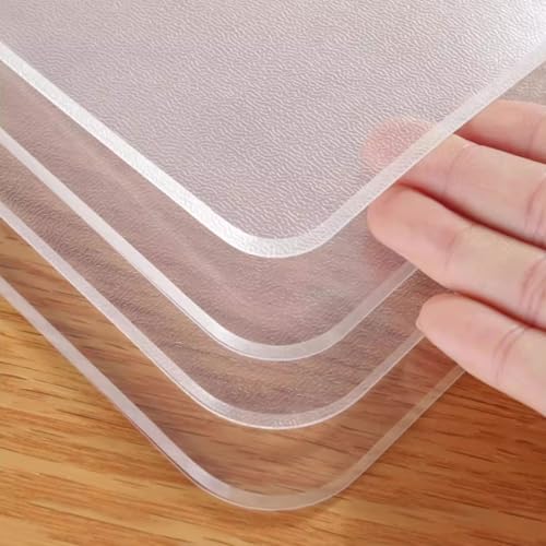 Transparente PVC-Tischdeckenfolie, wasserdicht, abwischbar, kratzfest, Kunststoffschutz für Ess- und Küchentisch von Generisch