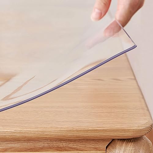 Transparente PVC-Tischmatte, rechteckig, rutschfest, leicht zu reinigen, Schreibtischunterlage für Büro und Zuhause, 50 x 80 cm, langlebige Tischdecke von Generisch