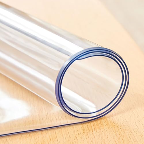 Transparente PVC-Tischschutzmatte, 1,5 mm dick, rechteckige Schreibtischabdeckung, strapazierfähige Kunststoff-Schreibunterlage für Zuhause und Büro, 85 x 160 cm Transparente PVC-Tischschutzmatte, 1,5 mm dick, rechteckige Schreibtischabdeckung, strapazierfähige Kunststoff-Schreibunterlage für Zuhause und Büro, 85 x 160 cm von Generisch