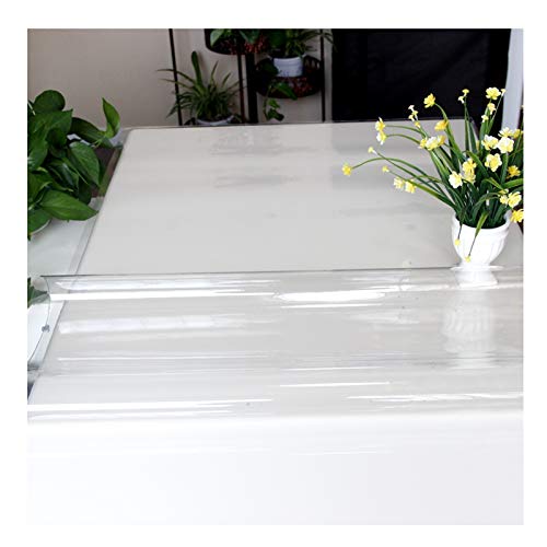 Transparente PVC-Tischschutzmatte, 1,5 mm dick, weiche Glas-Tischdecke, transparente Kunststoffabdeckung für Esstische, 90 x 160 cm, Tischschutz von Generisch
