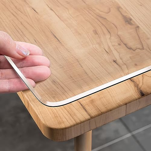 Transparente PVC-Tischschutzunterlage, 1,5 mm dick, antibakteriell, transparente Tischdecke, wasserdichte Tischschutzfolie, geeignet für Esstische, Couchtische (80 x 190 cm) von Generisch