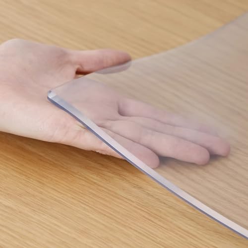 Transparente Schreibtischabdeckung, 1,5 mm dick, rutschfest, Tischunterlage für Büro, Schreibtisch, leicht zu reinigen, weich und langlebig, erhältlich in verschiedenen Größen (70 x 120 cm, 110 x 200 von Generisch