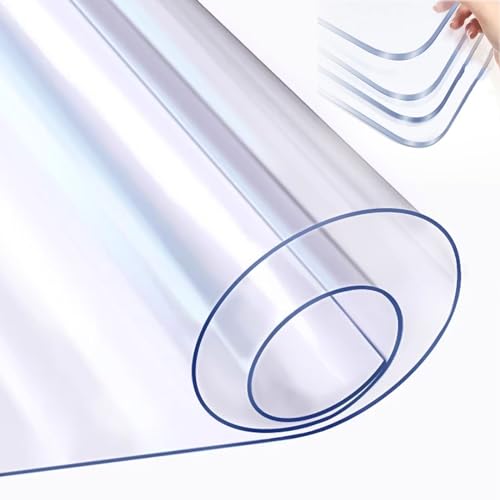 Transparente Schreibtischabdeckung, transparente Tischunterlage, kratzfeste Matte, wasserdichte Möbelunterlagen für Schreibtisch oder Tisch, 1,5 mm dick, erhältlich in verschiedenen Größen (50 x 120 von Generisch