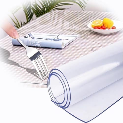 Transparente Schreibtischschutzmatte, 1,5 mm dick, rechteckig, öldicht, Tischmatte für Computer und Esszimmer, 100 x 150 cm, strapazierfähige Tischabdeckung, Schreibtischoberflächenschutz, leicht zu von Generisch