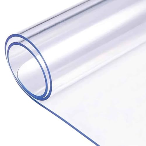 Transparente Schreibtischunterlage, 2 mm dick, wasserdichter Kunststoff-Tischschutz für Schreibtisch, Couchtisch, Esszimmer, rechteckig, 100 x 160 cm, leicht zu reinigen von Generisch