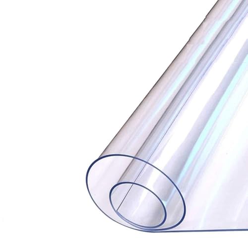 Transparente Stuhlmatte zum Schutz des Bodens, kratzfest und verbrühungssicher, anpassbar, 140 cm Durchmesser, Kunststoff-Tischdecke für Kaffee- und Flurtische Transparente Stuhlmatte zum Schutz des Bodens, kratzfest und verbrühungssicher, anpassbar, 140 cm Durchmesser, Kunststoff-Tischdecke für Kaffee- und Flurtische von Generisch