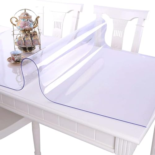 Transparente Tischabdeckung, 80 x 120 cm, PVC-Tischschutz, wasserdicht und schmutzabweisend, klare Esstischfolie, Tischdecke für Zuhause und Veranstaltungen von Generisch