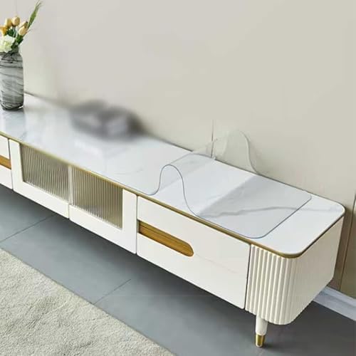 Transparente Tischabdeckung, Tischunterlage für Küche, Kaffee, Büro, Esszimmer, rechteckig, 2 mm dick, PVC-Schreibtischschutzmatte, wasserdicht, öldicht, transparent, 80 x 180 cm / 90 x 200 cm Transparente Tischabdeckung, Tischunterlage für Küche, Kaffee, Büro, Esszimmer, rechteckig, 2 mm dick, PVC-Schreibtischschutzmatte, wasserdicht, öldicht, transparent, 80 x 180 cm / 90 x 200 cm von Generisch