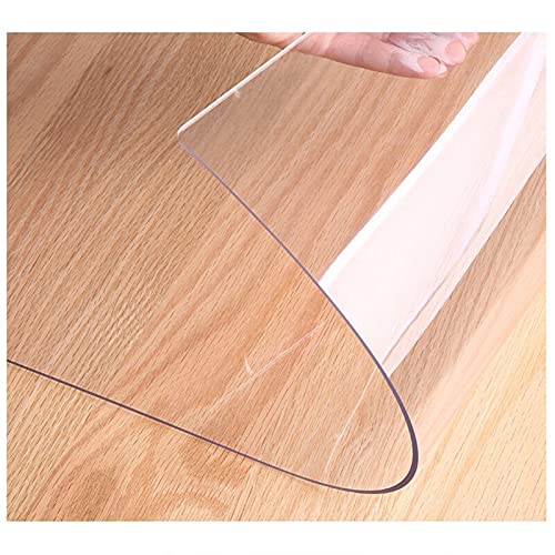 Transparente Tischabdeckung, transparenter Kunststoff-Tischschutz, abwischbar, PVC, wasserdichte Matte für Esszimmer und Schreibtisch, 50 x 75 cm, 2 mm dick, langlebiger Tischschutz von Generisch