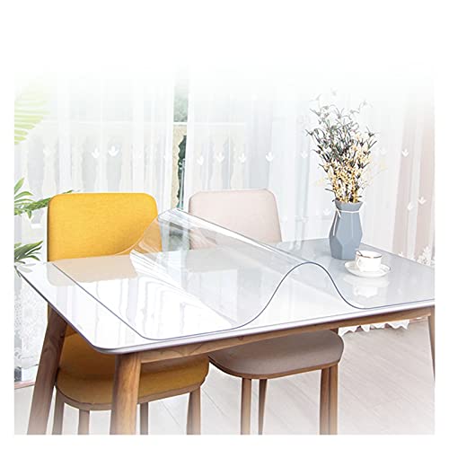 Transparente Tischabdeckung und Stuhlmatte für harte Böden, strapazierfähige Tischabdeckung für Computertische, anpassbare Größe (1 mm, 70 x 130 cm), idealer Bodenschutz und Kissen-Teppich von Generisch