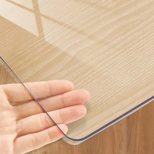 Transparente Tischdecke, 2 mm/3 mm, wasserdicht und ölbeständig, 200 x 100 cm, hitzebeständiger Tischschutz, langlebige Tischdecke für Esszimmer, Küche und Veranstaltungen (150 x 160 cm) von Generisch