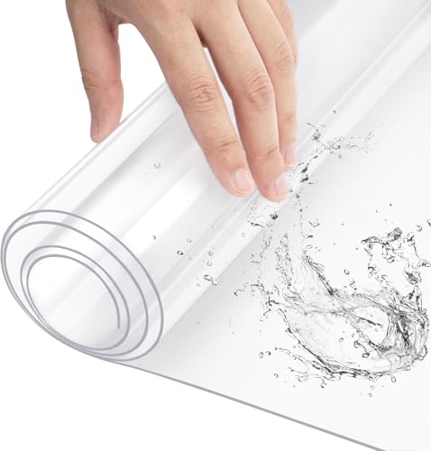 Transparente Tischdecke, 2 mm dick, individuelle Größen, strapazierfähig, transparent, rechteckig, Tischschutz (120 x 180 cm) von Generisch