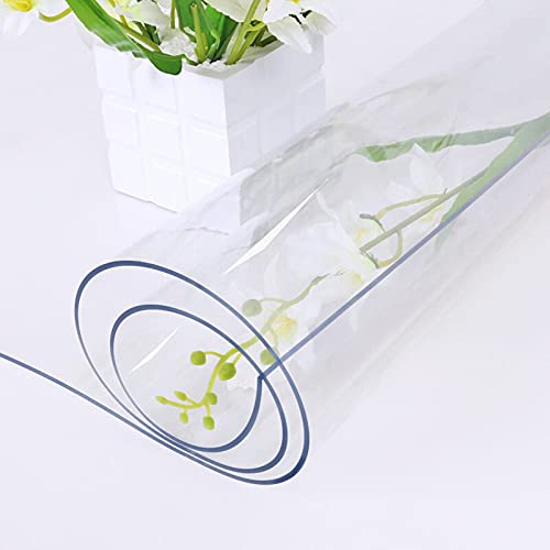 Transparente Tischdecke, PVC, Tischschutz, abwaschbar und glänzend, ideal für Esszimmer, Wohnzimmer, Garten, 1,5 mm dick, 120 x 130 cm, transparente Tischabdeckung Transparente Tischdecke, PVC, Tischschutz, abwaschbar und glänzend, ideal für Esszimmer, Wohnzimmer, Garten, 1,5 mm dick, 120 x 130 cm, transparente Tischabdeckung von Generisch