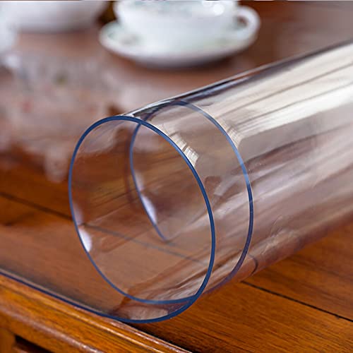 Transparente Tischdecke, PVC-Kunststoff-Tischdecke, abwaschbar und glänzend, Tischschutz, transparenter Tischschutz (1 mm Größe: 70 x 220 cm), langlebig, leicht zu reinigen, ideal für Veranstaltungen von Generisch