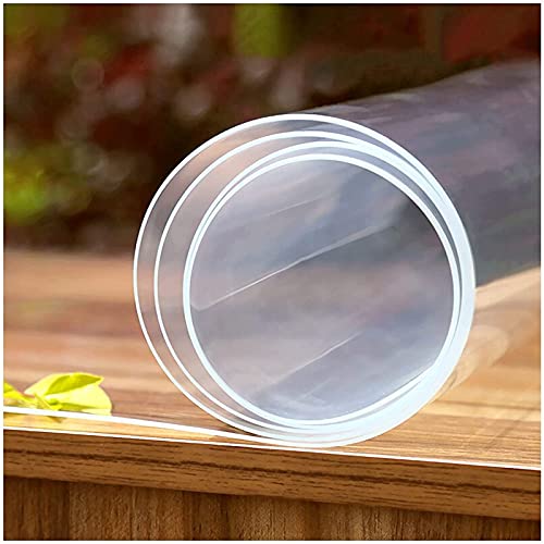 Transparente Tischdecke, PVC-Kunststoff-Tischdecke, abwaschbar & glänzend, Tischschutz, transparenter Tischschutz für Esszimmer, Wohnzimmer & Garten (Größe: 120 x 160 cm, Dicke: 2 mm) von Generisch