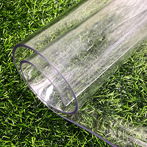 Transparente Tischdecke in transparenter Folie, abwaschbar & glänzend, PVC Tischschutz, ideal für Esszimmer, Wohnzimmer & Garten (3 mm Dicke, 100 x 110 cm) von Generisch
