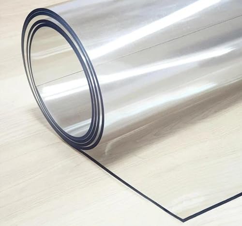 Transparente Tischdecke und Tischschutz aus 1,5 mm Folie in Glasoptik. Maße und Größen können individuell ausgewählt Werden. (60 x 80 cm) von Generisch