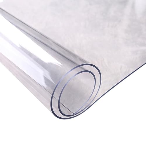 Transparente Tischschutzmatte, 2 mm dick, wasserdicht, rechteckige Kunststoffabdeckung für Schreibtisch und Büro, 50 x 80 cm von Generisch