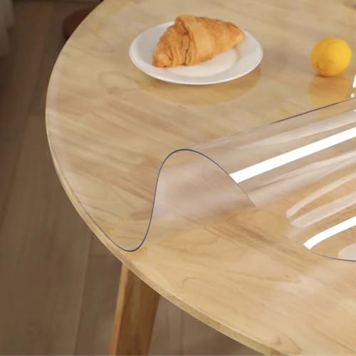 Transparente runde Tischfolie, 2 mm dick, Tischdecke für Ess- und Couchtische, wasser- und ölbeständig, Anti-Hitzeschutz, perfekt für Stuhlkissen, 30 cm Transparente runde Tischfolie, 2 mm dick, Tischdecke für Ess- und Couchtische, wasser- und ölbeständig, Anti-Hitzeschutz, perfekt für Stuhlkissen, 30 cm von Generisch