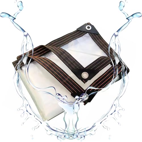 Transparente wasserdichte Kunststoffplane, 1,5 x 5 m, mit Ösen, transparente Plane für Gewächshaus, Garten, Terrasse, Dach, winddicht, sonnenfest, ideal für Zwinger und Pflanzen Transparente wasserdichte Kunststoffplane, 1,5 x 5 m, mit Ösen, transparente Plane für Gewächshaus, Garten, Terrasse, Dach, winddicht, sonnenfest, ideal für Zwinger und Pflanzen von Generisch