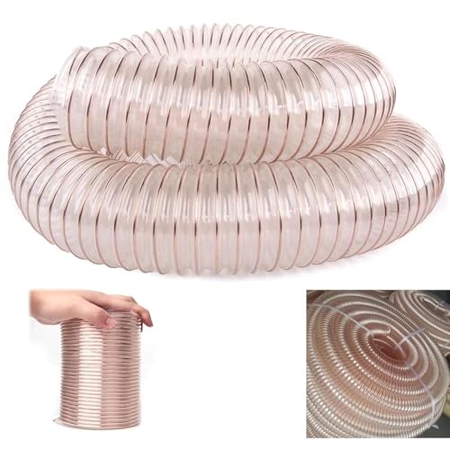 Transparenter PU-Staubsammelschlauch – Flexibler robuster Staubabsaugschlauch mit Stahldrahtspule für Holzbearbeitung, Laden, Staubsauger, Gehrungssäge – ID 170 mm T0,6 m L 100 cm Transparenter PU-Staubsammelschlauch – Flexibler robuster Staubabsaugschlauch mit Stahldrahtspule für Holzbearbeitung, Laden, Staubsauger, Gehrungssäge – ID 170 mm T0,6 m L 100 cm von Generisch