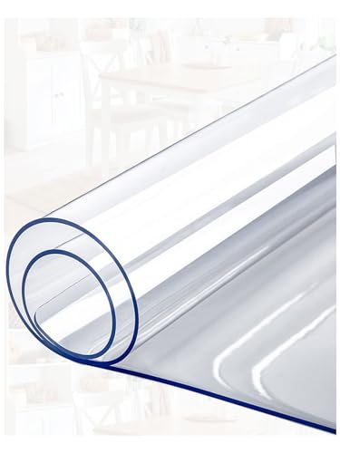 Transparenter PVC-Tischschutz, 110 x 115 cm, 2 mm dick, strapazierfähige Schreibtischabdeckung für Esszimmer, Couchtisch, Picknick, kratz- und schmutzabweisend, leicht zu reinigen Transparenter PVC-Tischschutz, 110 x 115 cm, 2 mm dick, strapazierfähige Schreibtischabdeckung für Esszimmer, Couchtisch, Picknick, kratz- und schmutzabweisend, leicht zu reinigen von Generisch