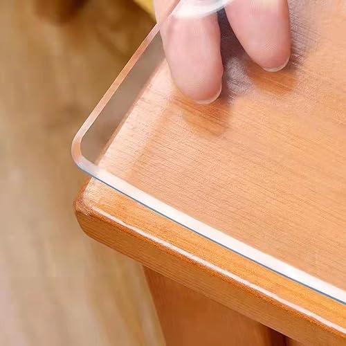 Transparenter PVC-Tischschutz – dicke, transparente & hitzebeständige Tischabdeckung, ideal für Esstische – langlebig von Generisch