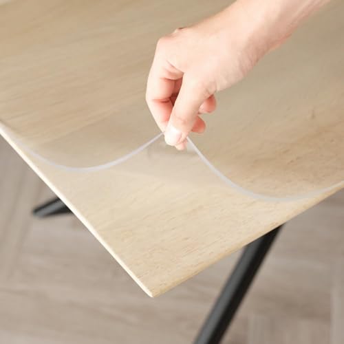 Transparenter PVC-Tischschutz in verschiedenen Größen, wasserabweisend, rutschfest, rechteckig, Vinyl-Schreibtischunterlage für Couchtische und Schreibtische, 5 mm dick, 80 x 120 cm Transparenter PVC-Tischschutz in verschiedenen Größen, wasserabweisend, rutschfest, rechteckig, Vinyl-Schreibtischunterlage für Couchtische und Schreibtische, 5 mm dick, 80 x 120 cm von Generisch
