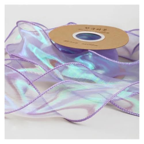Transparenter Rüschen-Spitzenbesatz, Stoff, Farbverlauf, DIY, Patchwork-Kragen, Dekoration, Rock, Hochzeitskleid, Designer, 6 cm breit (lila) von Generisch
