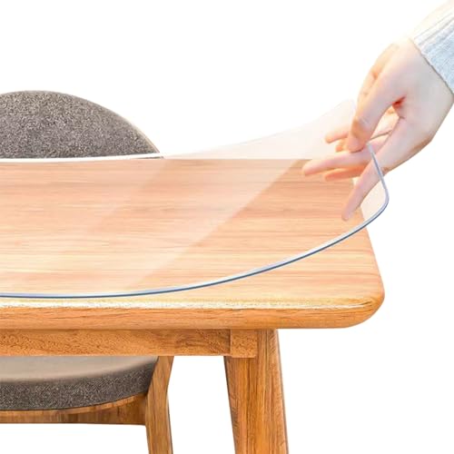 Transparenter Tischschutz, 2 mm dick, Vinyl, transparente Tischdecke für Küchen- und Couchtische, rechteckig, 25,4 x 63,5 cm von Generisch