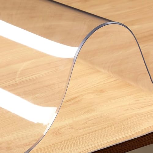 Transparenter Tischschutz, 65 x 295 cm, wasserdichte Kunststoffabdeckung, leicht zu reinigen, rutschfest, rechteckig, Tischmatte für Büro, Küche, Restaurant, Esszimmer von Generisch
