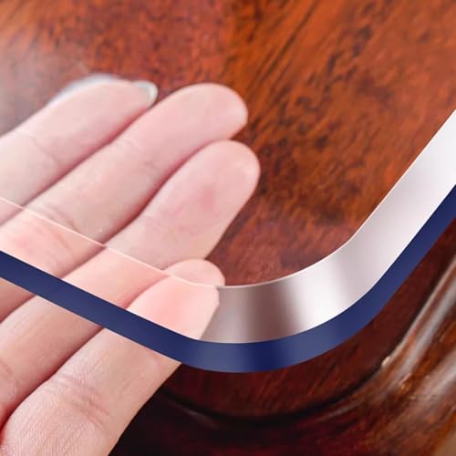 Transparenter Tischschutz, waschbar, PVC-Tischdecke, weiche Glasmatte, wasserdichte Couchtischabdeckung, 2,6 mm dick, 65° abgeschrägter Rand, 110 x 220 cm, leicht zu reinigen Transparenter Tischschutz, waschbar, PVC-Tischdecke, weiche Glasmatte, wasserdichte Couchtischabdeckung, 2,6 mm dick, 65° abgeschrägter Rand, 110 x 220 cm, leicht zu reinigen von Generisch
