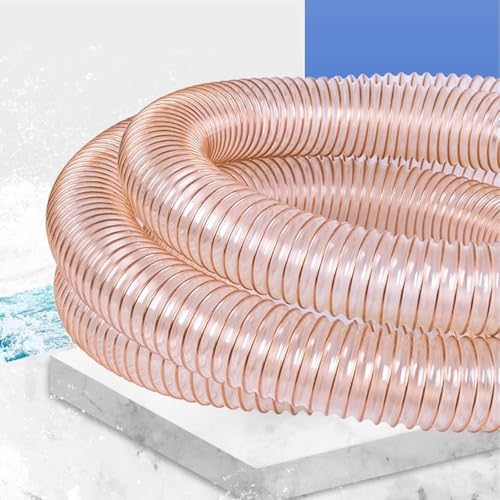 Transparenter flexibler Staubsammelschlauch mit Stahldrahtspule, einziehbarer Vakuumk für Holzbearbeitung, Staub- und Rauchabsaugung, passend für 1-13-Zoll-Anschlüsse (ID 150 mm x T 0,6 m x L 100 Transparenter flexibler Staubsammelschlauch mit Stahldrahtspule, einziehbarer Vakuumk für Holzbearbeitung, Staub- und Rauchabsaugung, passend für 1-13-Zoll-Anschlüsse (ID 150 mm x T 0,6 m x L 100 von Generisch