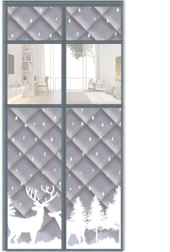 Transparenter isolierter magnetischer Türvorhang - Thermobarriere für Energieeffizienz, einfache Installation mit Magnetverschluss, ideal für Garagen und Eingänge von Generisch