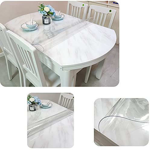 Transparenter ovaler Tischdeckenschutz, 2 mm dicker, wasserdichter Kunststoff, leicht zu reinigen, ideal für Esstisch/Couchtisch, Größe 86 x 138 cm, langlebige Tischabdeckung Transparenter ovaler Tischdeckenschutz, 2 mm dicker, wasserdichter Kunststoff, leicht zu reinigen, ideal für Esstisch/Couchtisch, Größe 86 x 138 cm, langlebige Tischabdeckung von Generisch