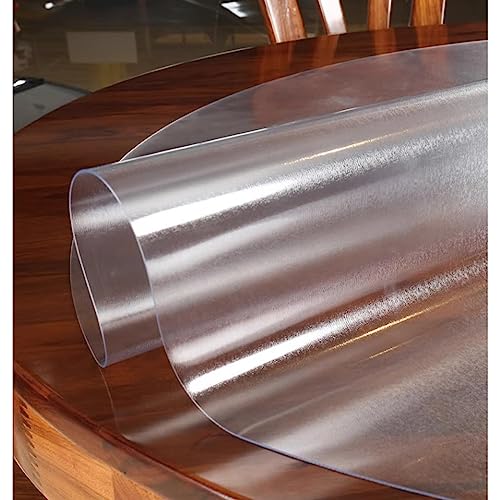 Transparenter runder Tischdeckenschutz, 2 mm dick, mattierter Kunststoff, für 76,2 cm Esstisch, strapazierfähige Tischschutzfolie für einfache Reinigung und verbesserten Stil Transparenter runder Tischdeckenschutz, 2 mm dick, mattierter Kunststoff, für 76,2 cm Esstisch, strapazierfähige Tischschutzfolie für einfache Reinigung und verbesserten Stil von Generisch