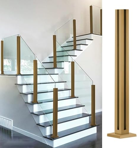 Treppenbaluster Klemmen für Bodenmontage Geländersystem - Langlebige Befestigungen für Treppen, Balkon & Deck mit Eck-/Endpfosten von Generisch